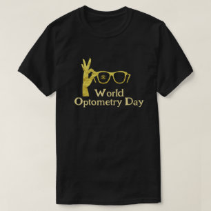 World Optometry Day Golden Eyeglass Icon T-shirt