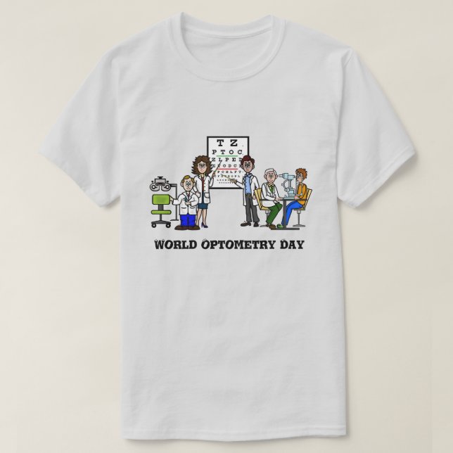 World Optometry Day T - Shirt mit Fun Eye Doctors (Design vorne)