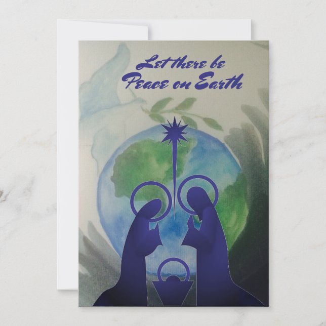 World Peace Flat Holiday Card Feiertagskarte (Vorderseite)