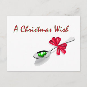 World Peas (Peace) Weihnachts-Postkarte Feiertagspostkarte