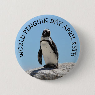 World Penguin Day 25. April Holiday Button