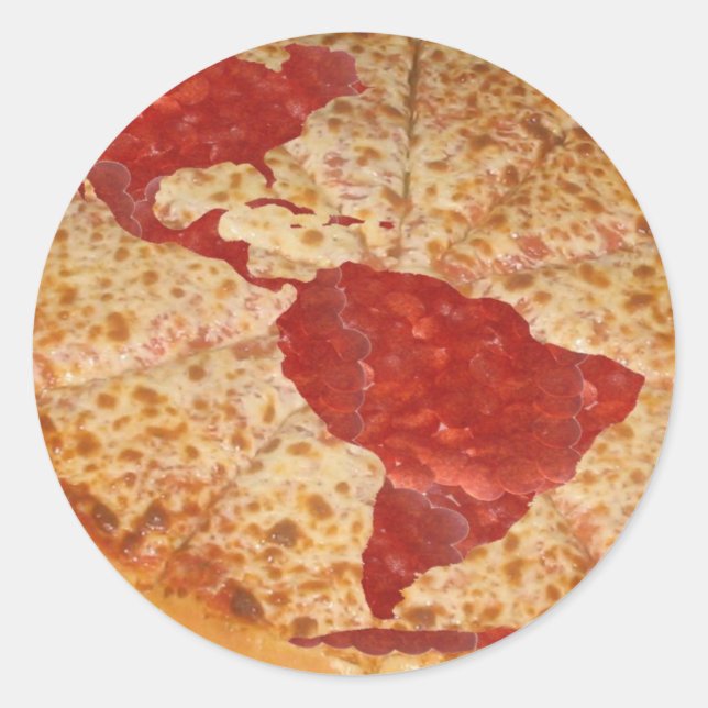 World Pizza Runder Aufkleber (Vorderseite)