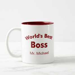 World’s best boss zweifarbige tasse