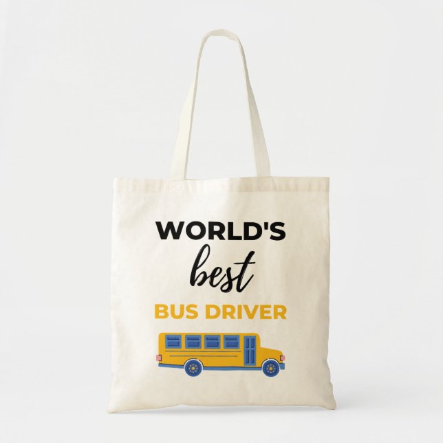 World’s Best Bus Driver bl Tragetasche (Vorne)