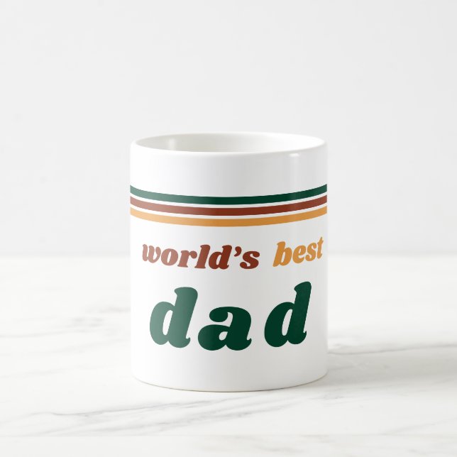 World’s Best Dad Mug | Retro 70s Father’s Day Gift (Centre)