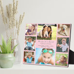 World’s Best Grandma Foto Klebemasse Pink Fotoplatte<br><div class="desc">Geben Sie der weltbesten Oma eine elegante, maßgeschneiderte Collage-Plakette mit mehreren Fotos, die sie jahrelang schätzen wird. Man kann mit acht Fotos Enkel, Kindern, anderen Familienmitgliedern, Haustieren usw. personalisieren, den Ausdruck "Bestes Oma der Welt" personalisieren, und ob sie "Oma", "Nana", "Oma" usw. genannt wird, und ihre Enkel mit Namen versehen,...</div>