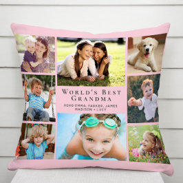 World’s Best Grandma Foto Klebemasse Pink Kissen