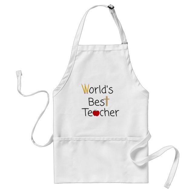 World’s Best Teacher Cool School Supplies Schürze (Vorne)