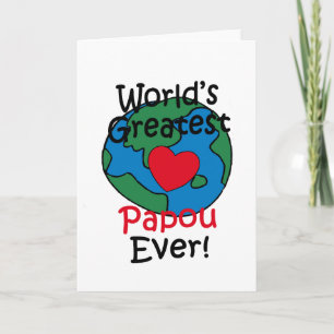 World’s Greatest Papou Heart Karte