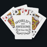 World’s Most Awesome 90 Year Old Spielkarten<br><div class="desc">Am Birthday gift to honor the world's most awesome 90 year old who is celebrating a milestone birthday.</div>
