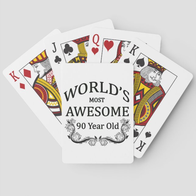 World’s Most Awesome 90 Year Old Spielkarten (Rückseite)