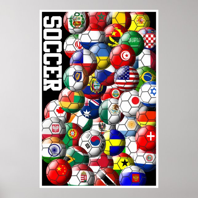 World Soccer Balls Poster (Vorne)