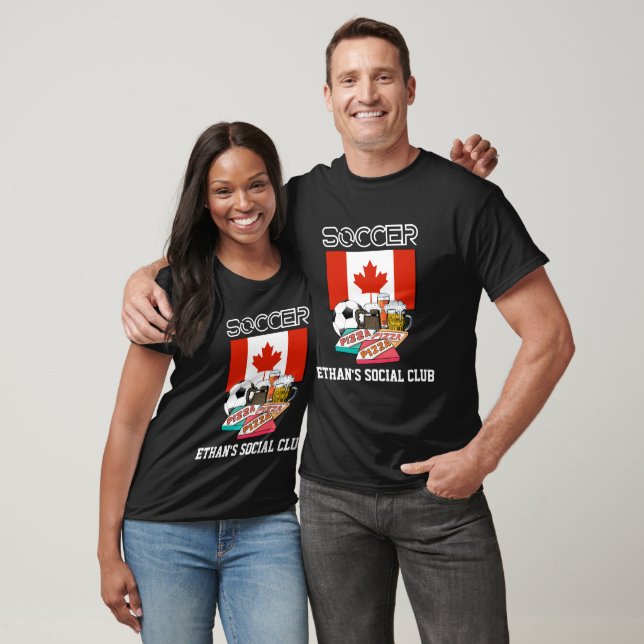 WORLD SOCCER Beer Pizza CANADA T-Shirt (Unisex)