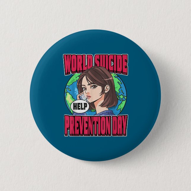 World Suicide Prevention Day Awareness September 1 Button (Vorderseite)