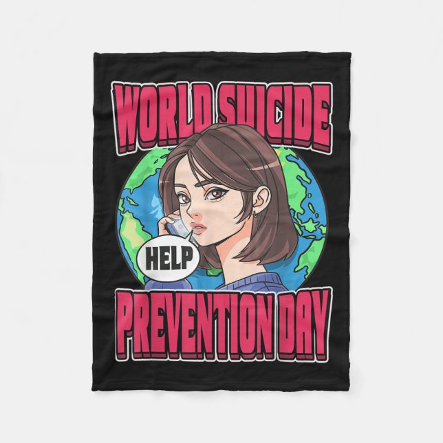 World Suicide Prevention Day Awareness September 1 Fleecedecke (Vorderseite)