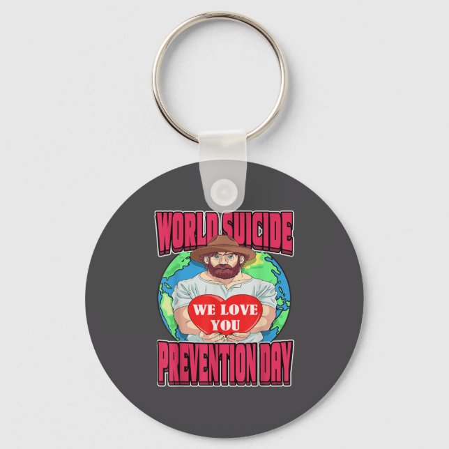 World Suicide Prevention Day Motivational Dad Sept Schlüsselanhänger (Vorderseite)