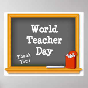 World Teacher Day Poster, vielen Dank! Poster