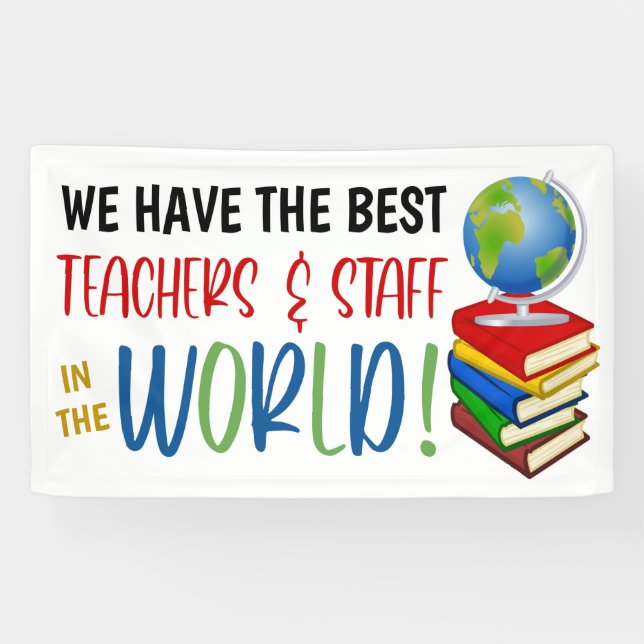 World Theme Teacher Appreciations Banner (Horizontal)