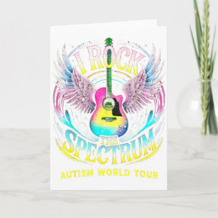 World Tour Autismus I Rock The Spectrum Mom Inclus Karte