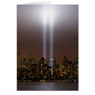 World Trade Center Tribut im Licht in New York.