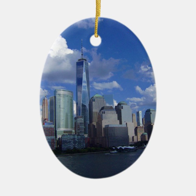 World Trade Center WTC der Hudson Manhattans NYC Keramikornament (Vorne)
