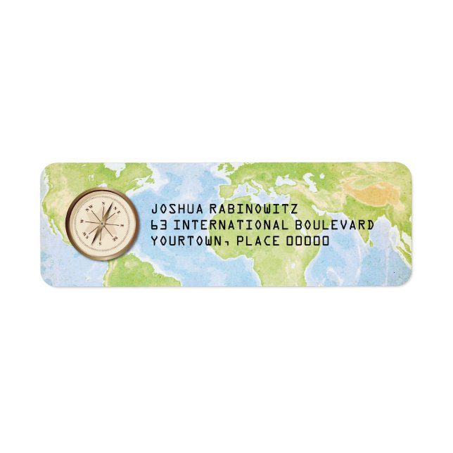 World Travel Compass Bar Bat Mitzvah (Vorne)