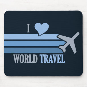 World Travel Mousepad, benutzerdefinierbar Mousepad