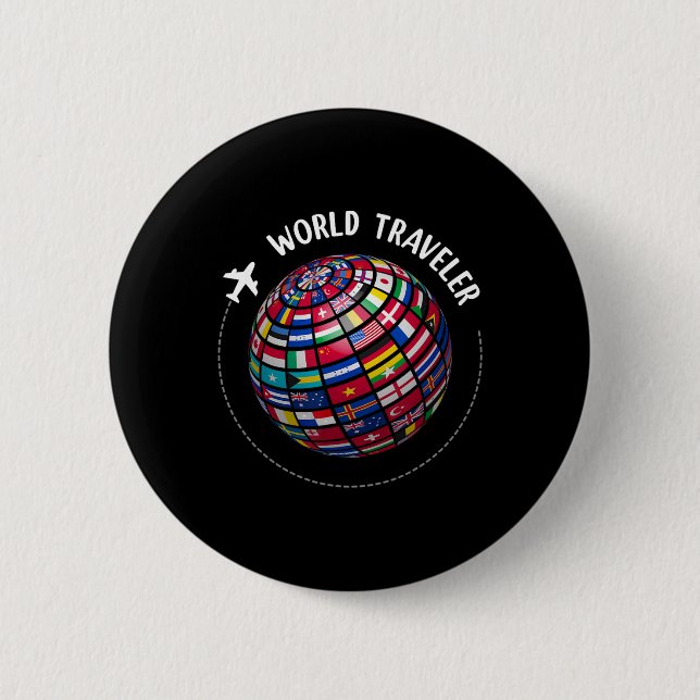 World Traveler Map, World Flags Traveler, Countrie Button (Vorderseite)