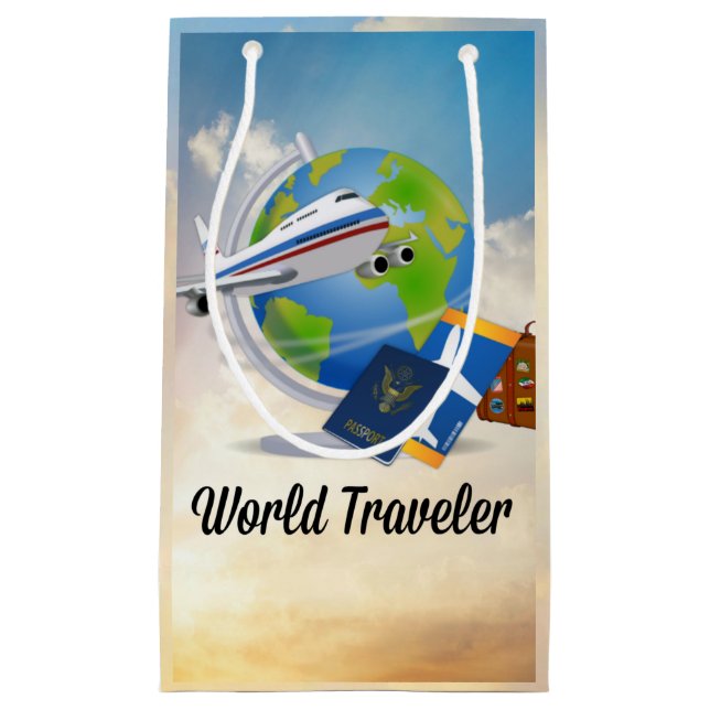 World Traveller - Design #2 Kleine Geschenktüte (Vorderseite)