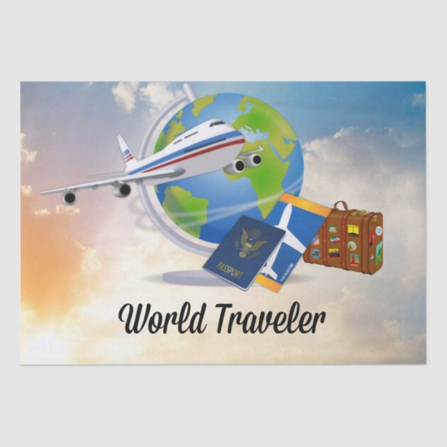World Traveller - Design #2 Seidenpapier (Vorderseite)