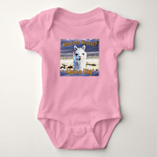 World Traveller - Funny Alpaca Bag Baby Strampler