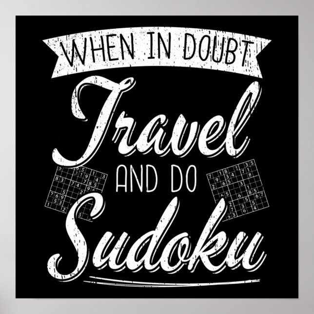 World Traveller Sudoku Puzzle Lover Poster (Vorne)