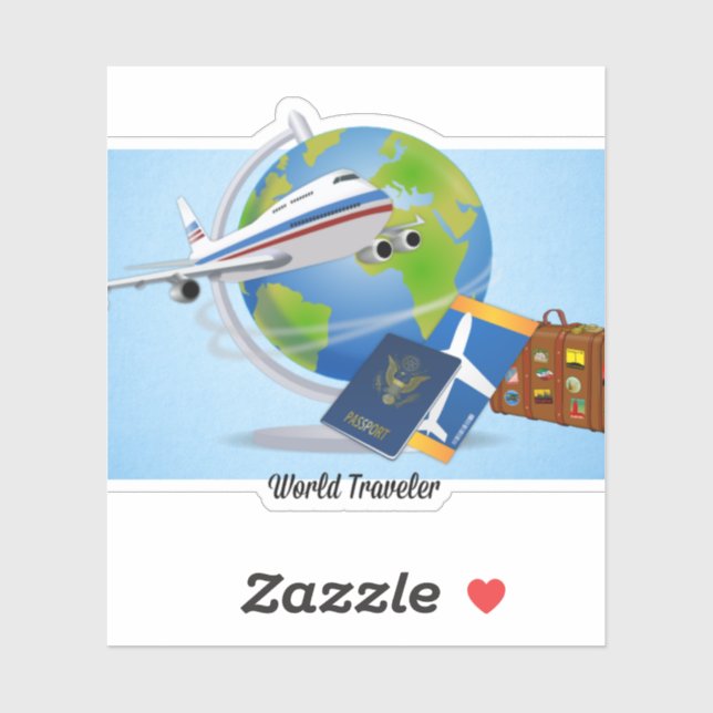 World Traveller, verpackt und einsatzbereit, Aufkleber (Blatt)