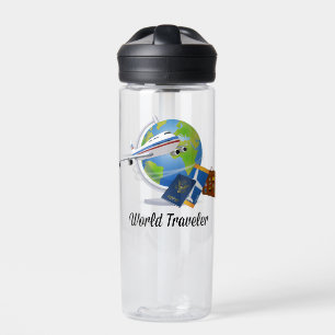 World Traveller, verpackt und einsatzbereit, Trinkflasche