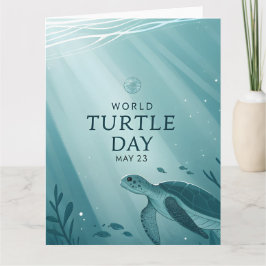 World Turtle Day Underwater Sea Turtle Art Karte