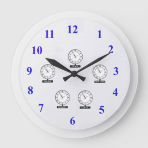World Wall Clock Große Wanduhr