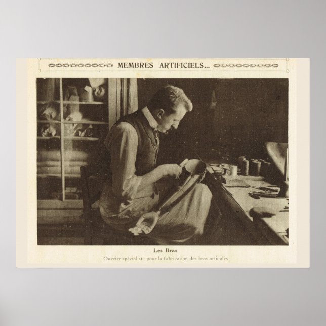 World War 1, France, Making prosthetics Poster (Vorne)