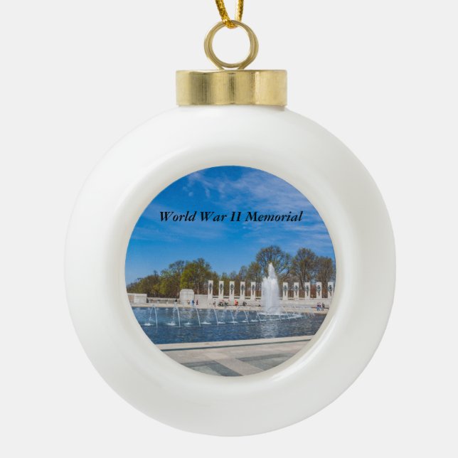 World War II Keramik Kugel-Ornament (Vorderseite)