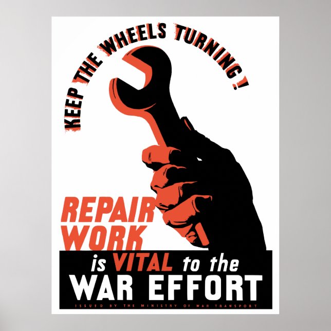 World War Two War Effort Poster (Vorne)
