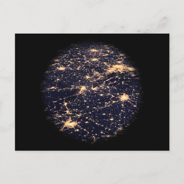 World Wide Web Light Network Postcard Postkarte (Vorderseite)