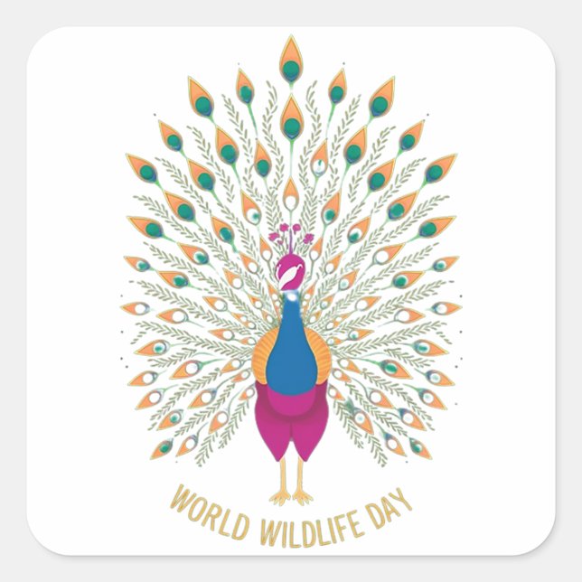 WORLD WILDLIFE DAY Sticker (Vorderseite)