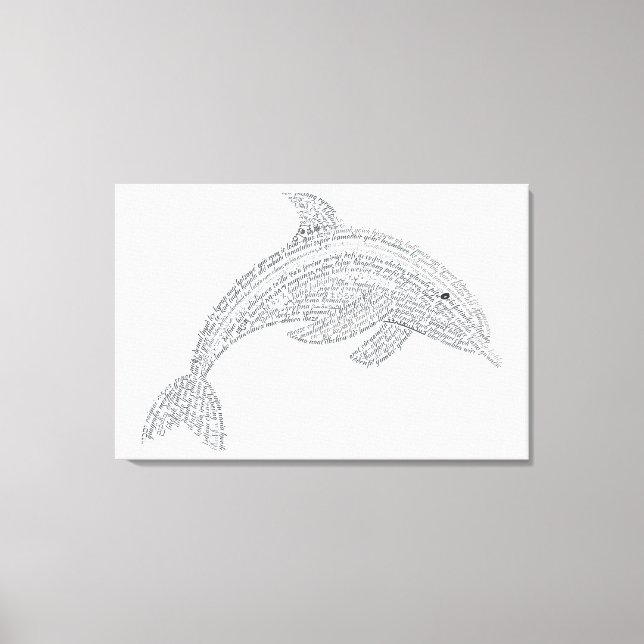 World Word Dolphin Canvas Print Leinwanddruck (Vorderseite)