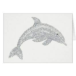 World Word Dolphin Card