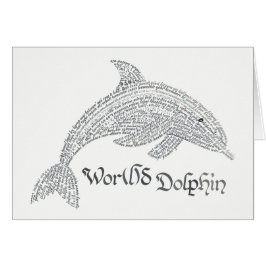 World Word Dolphin Card - mit Titel
