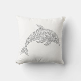 World Word Dolphin Pillow Kissen