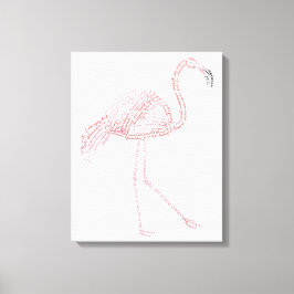 World Word Flamingo Canvas Print Leinwanddruck