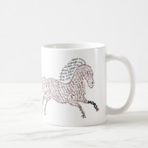 World Word Horse Tasse