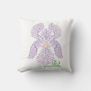 World Word Iris Coussin