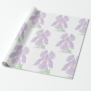 World Word Iris Wrapping Paper Geschenkpapier