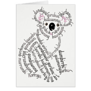 World Word Koala Card